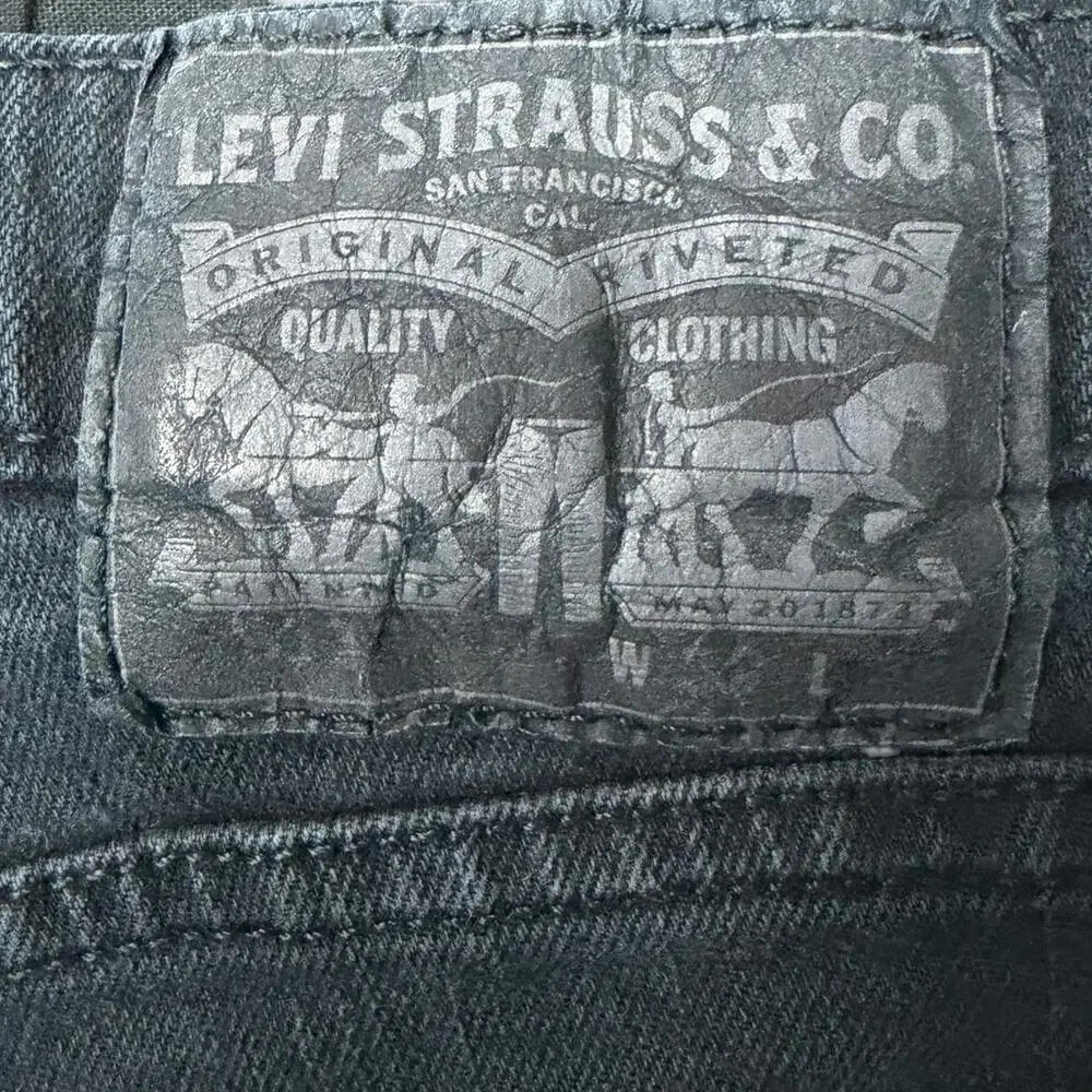 Levis' 511 Black Cutoff Jean Shorts Men's 32 Raw Hem Distressed Pocket 10